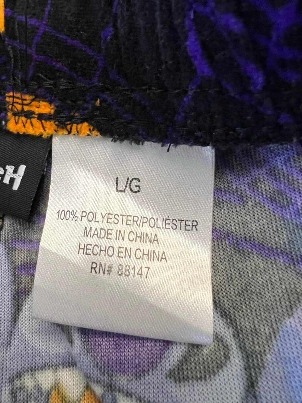 Disney Women's Navy Blue & Orange Halloween Stitch Pajama Pants - Picture 3 of 3